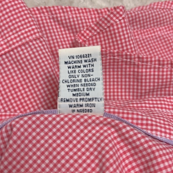 🚨 Cherokee Long Sleeve Button Down Collared Shirt Pink Gingham 18W EUC - Picture 4 of 9